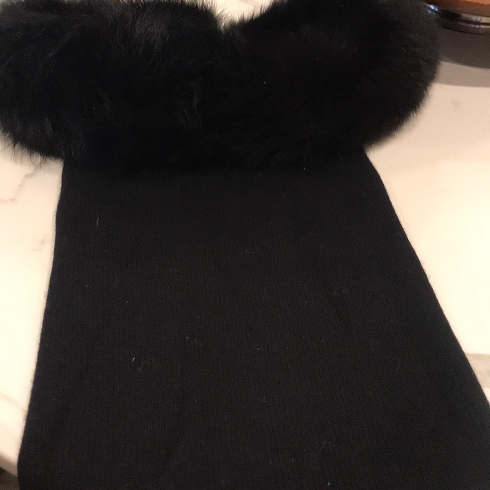 Strapless fur tank